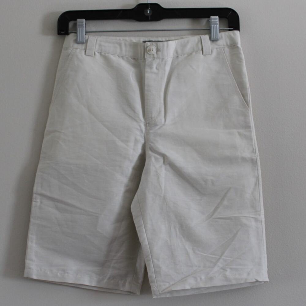 NWT‎ Bonpoint Elyas Linen Blend Cream Beige 9" Inseam Shorts 12